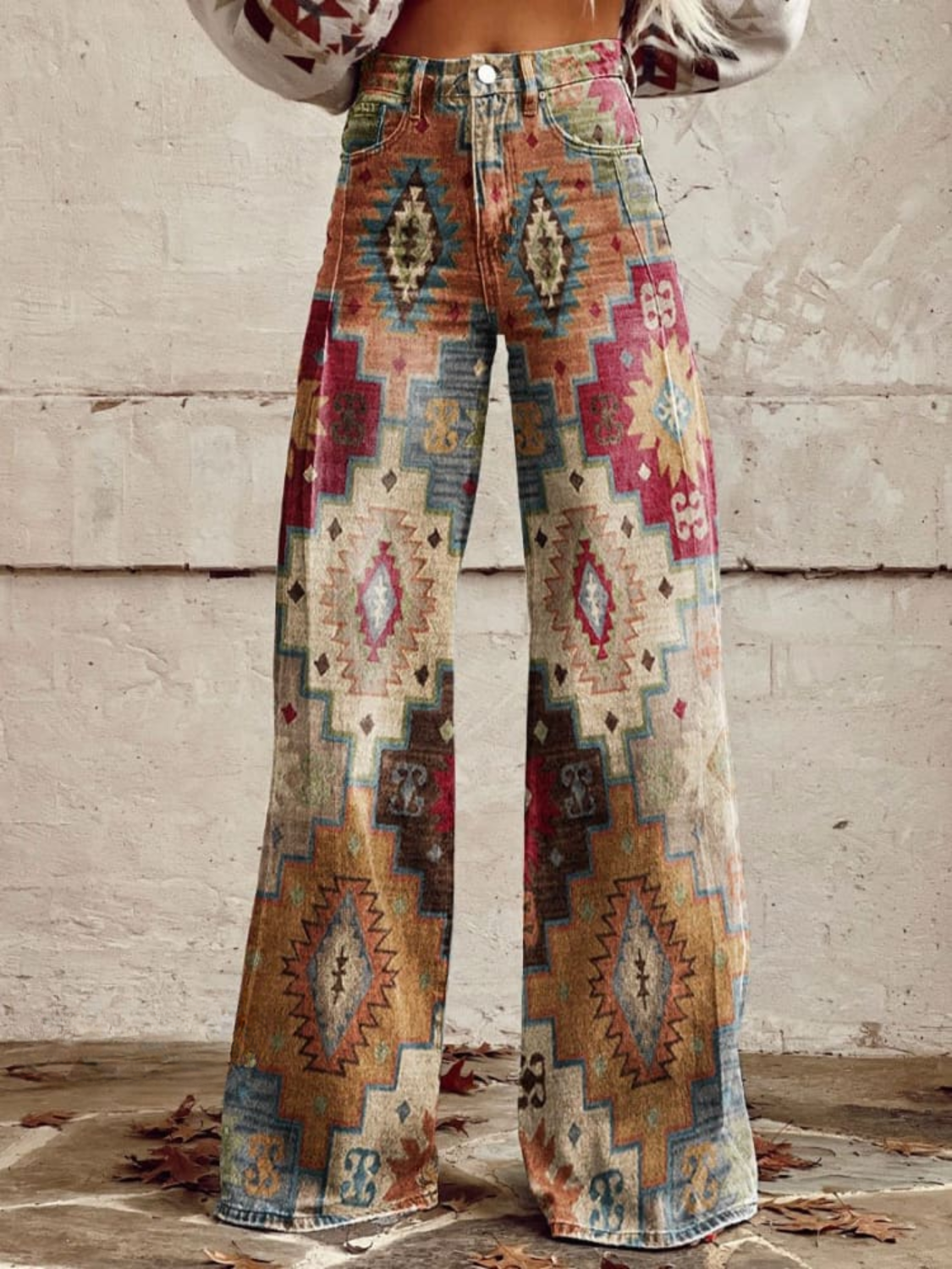 Sara | Vintage Boho Wide Leg Pants