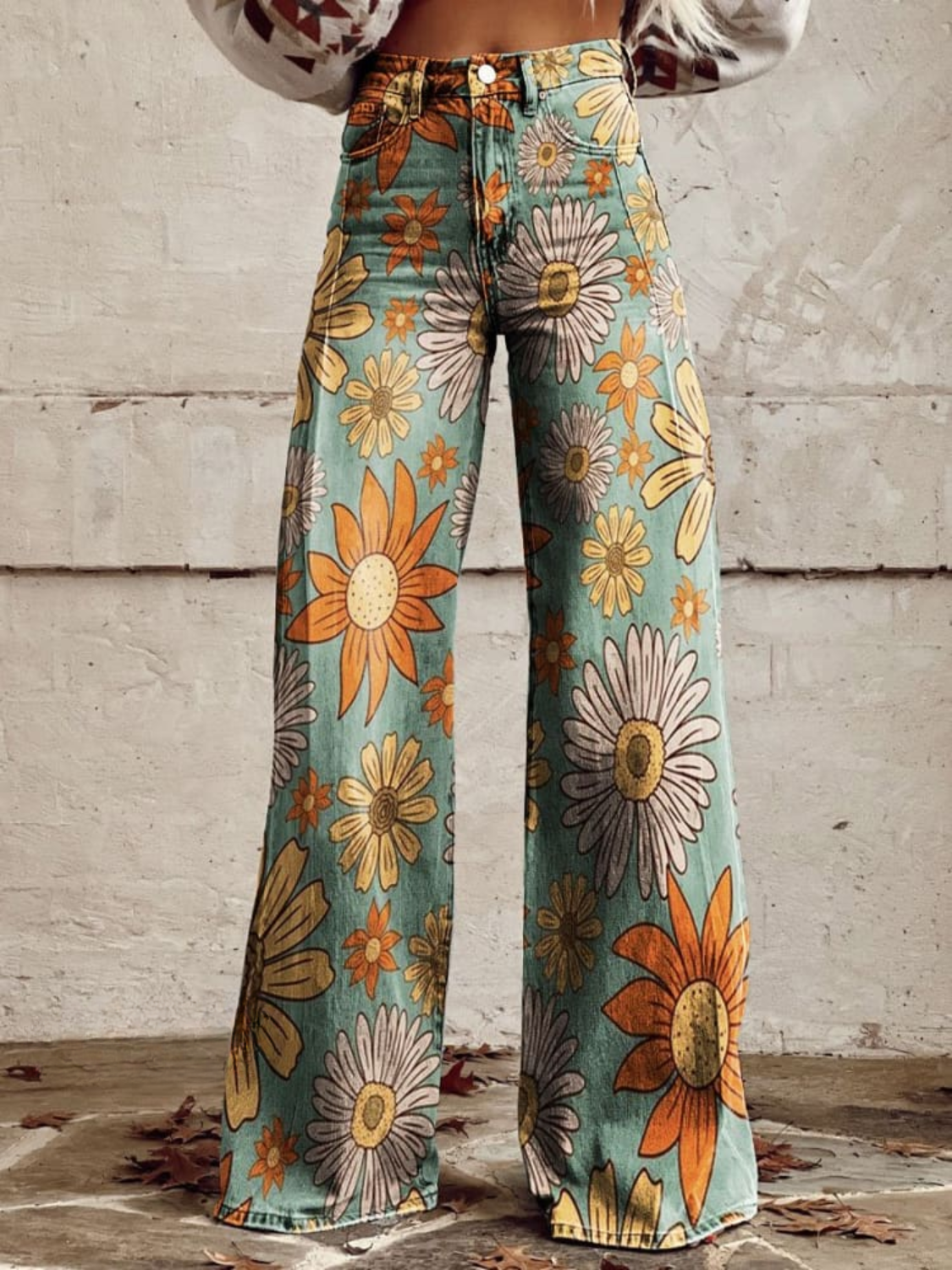 Tania | Pantalones Anchos Vintage Floral