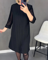 Pleated knitted dress