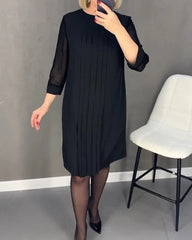 Pleated knitted dress