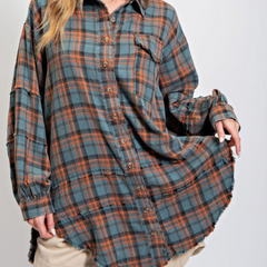 Oversized Checkered Shirt