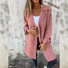 Nadia | Casual long coat with lapels