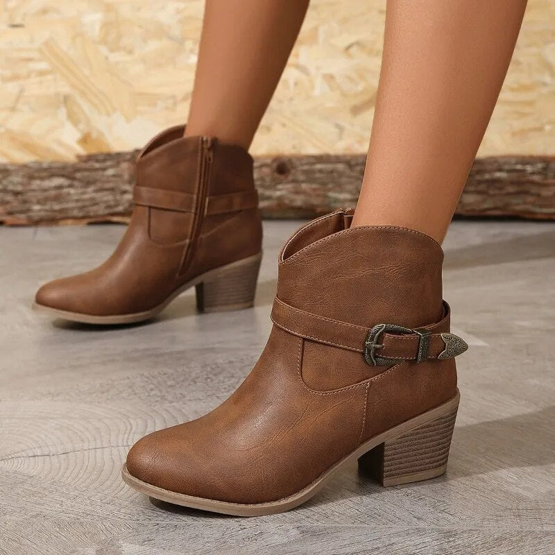 Marlen™ Leather Booties