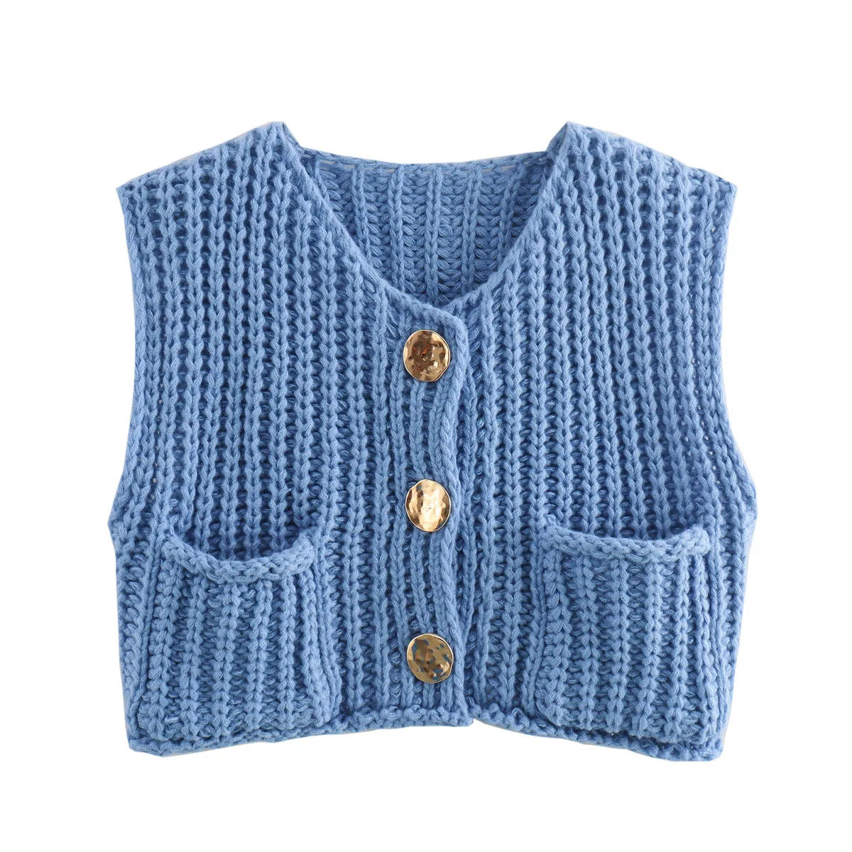 Handcrafted Knitted Vest "Hands of Mexico"