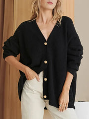 Oversized Cocoon Jacket with Buttons